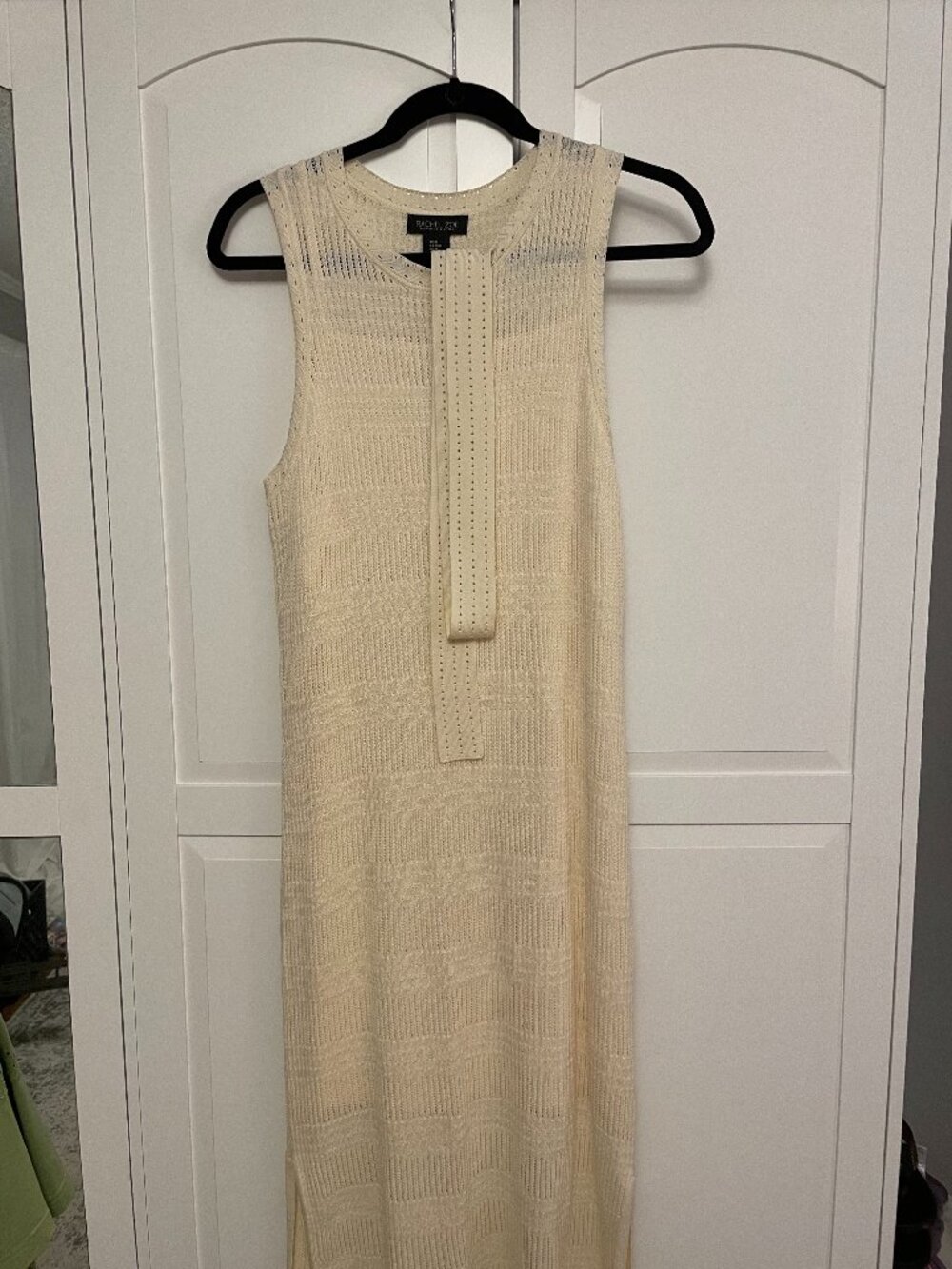 Rachel Zoe Textured Knit Sleeveless Dress in Cream